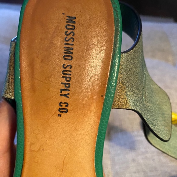 Mossimo Wedge Platform Green/Coniac Sandals Size 6 - Picture 8 of 9